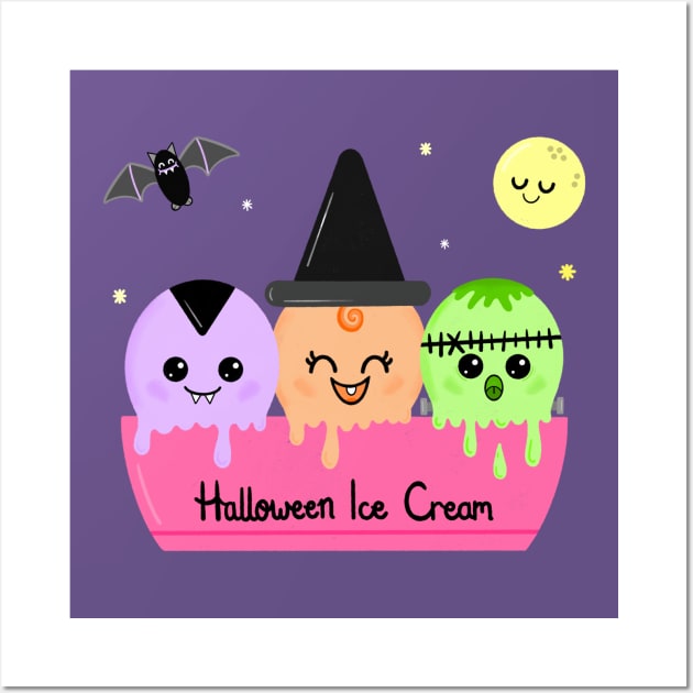 Halloween Ice Cream Wall Art by KirstyFinnigan